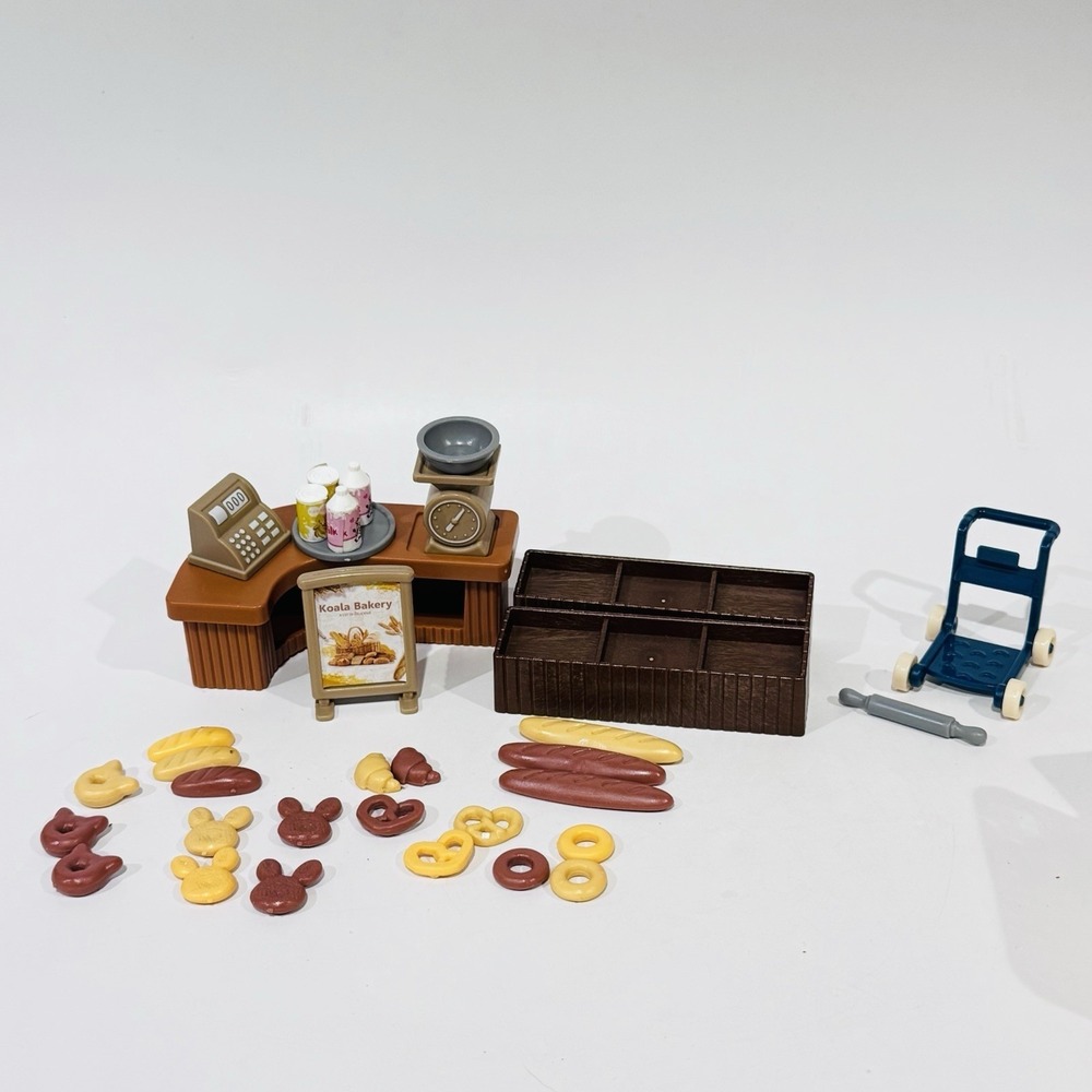 Vintage Tomy Koala Town Bakery Accessories & Furniture Lot Sylvania Compatible